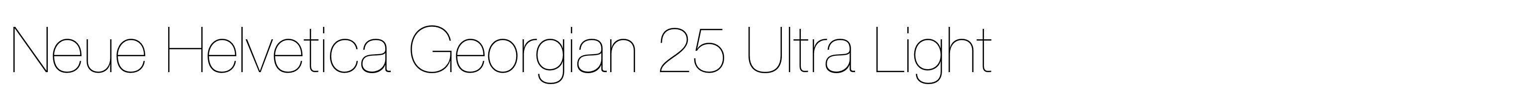 Neue Helvetica Georgian 25 Ultra Light